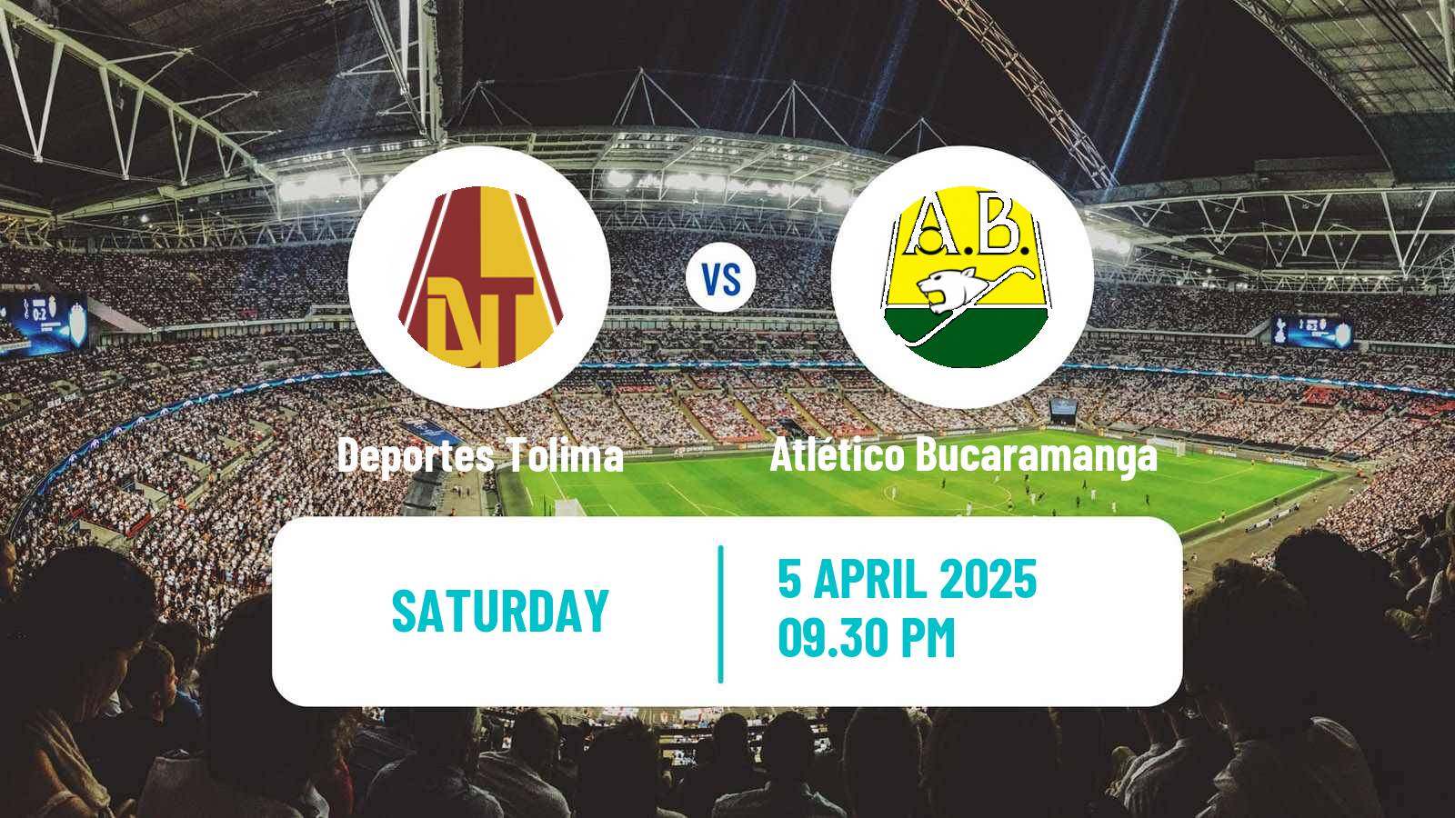 Soccer Colombian Primera A Deportes Tolima - Atlético Bucaramanga