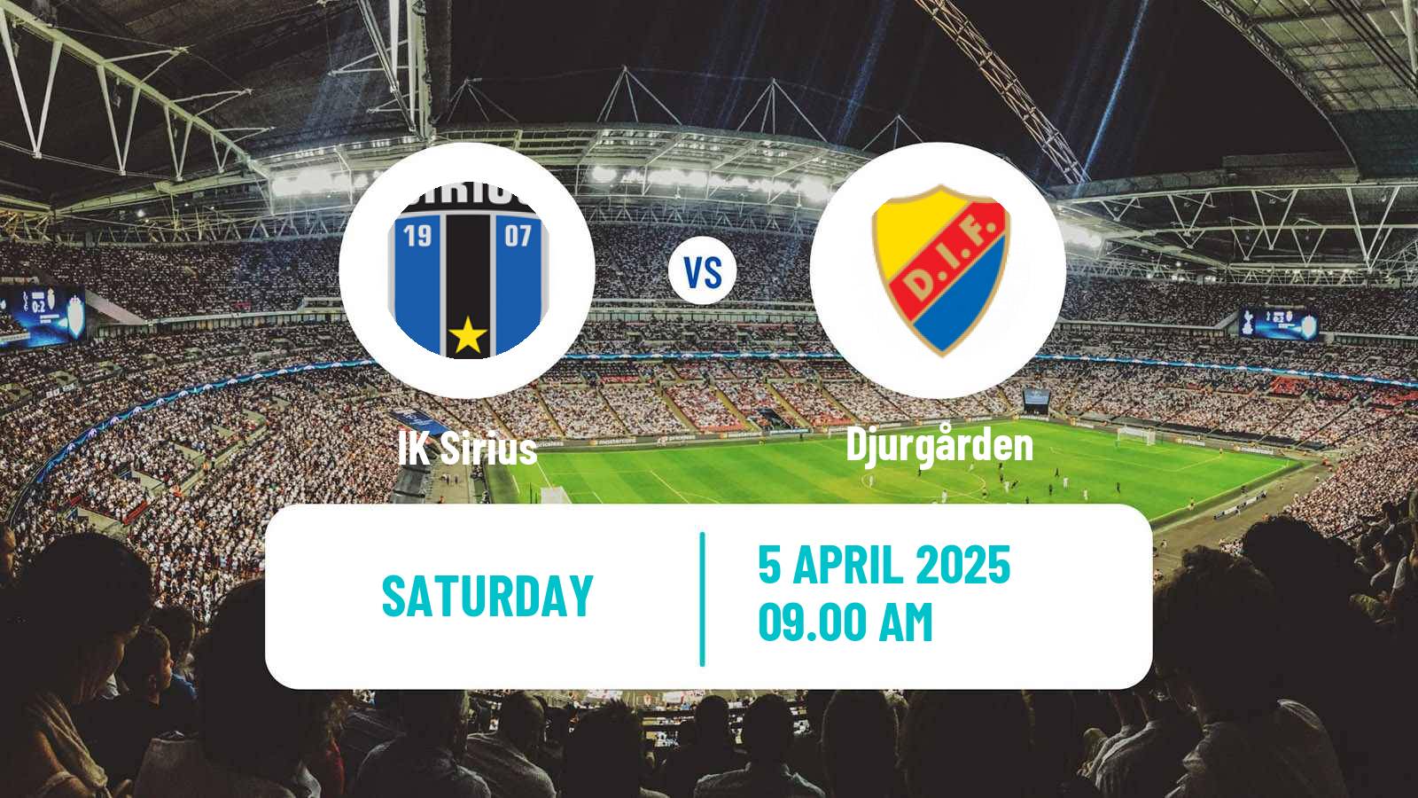 Football Swedish Allsvenskan Sirius - Djurgården