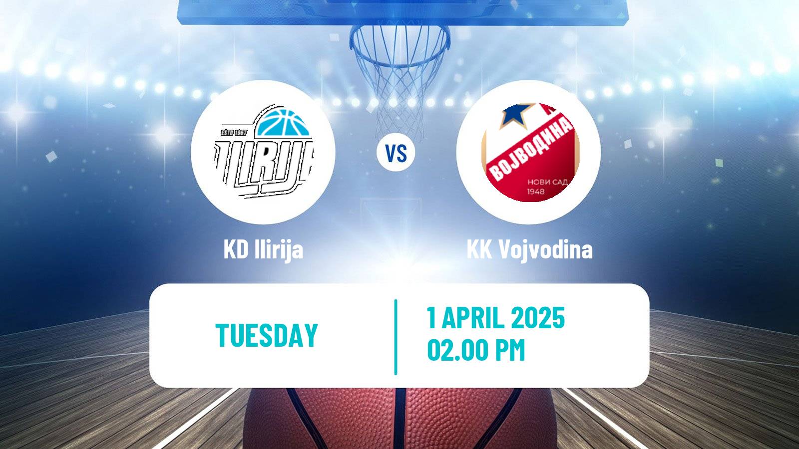 Basketball Adriatic League 2 Ilirija - Vojvodina
