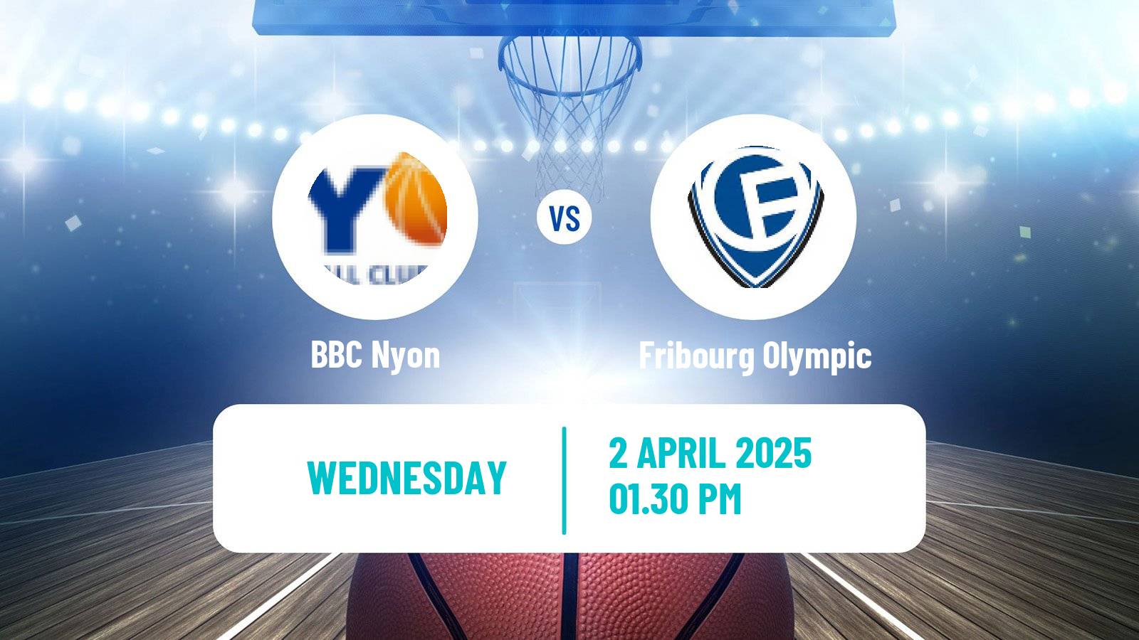 Basketball Swiss SB League Basketball BBC Nyon - Fribourg Olympic