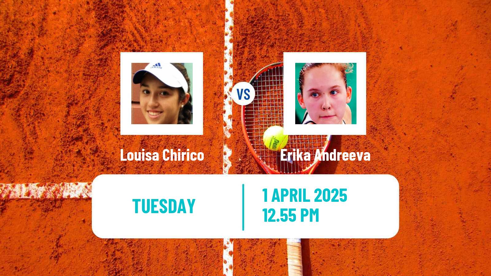 Tennis WTA Charleston Louisa Chirico - Erika Andreeva