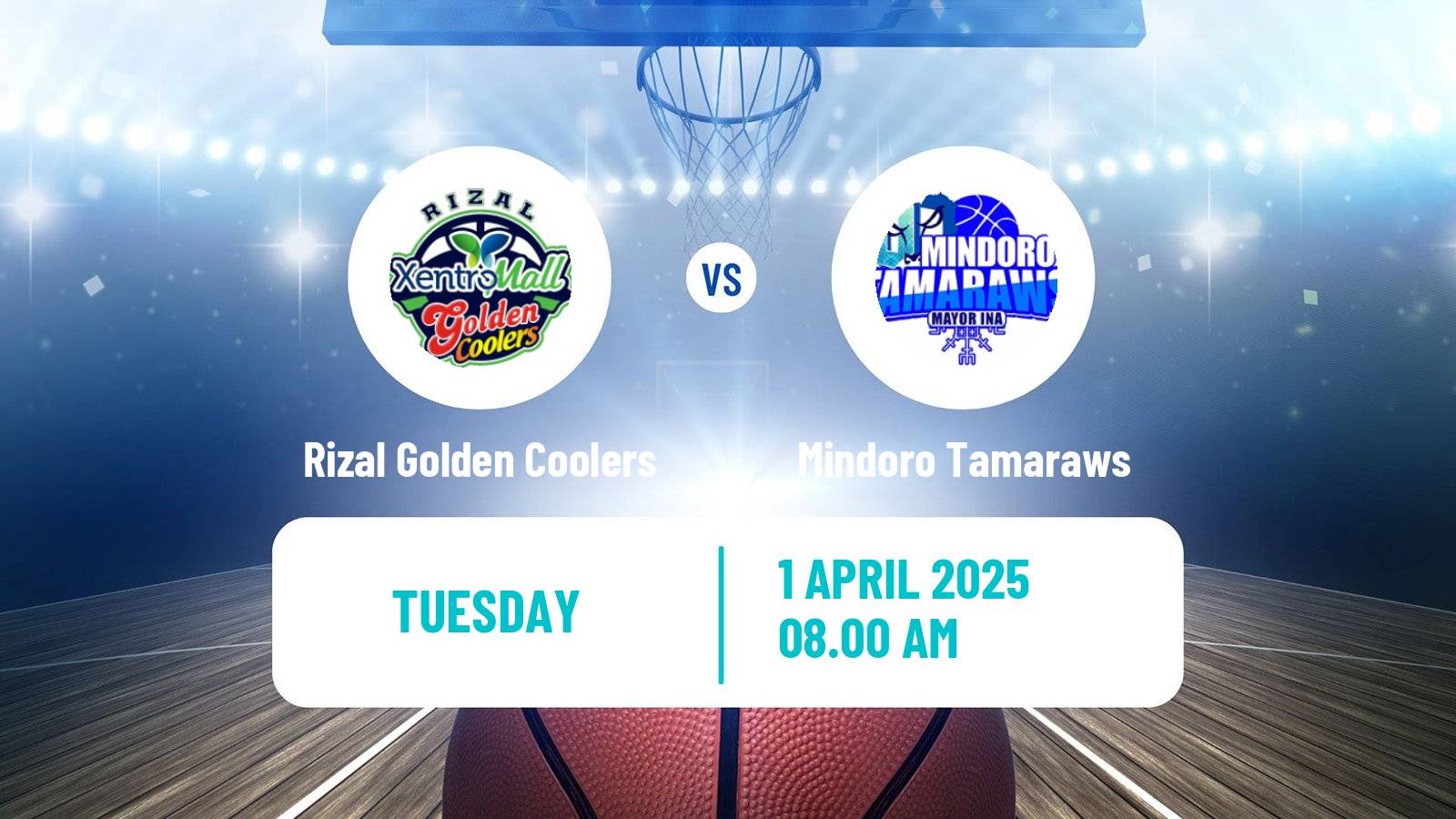 Basketball Philippines MBPL  Rizal Golden Coolers - Mindoro Tamaraws