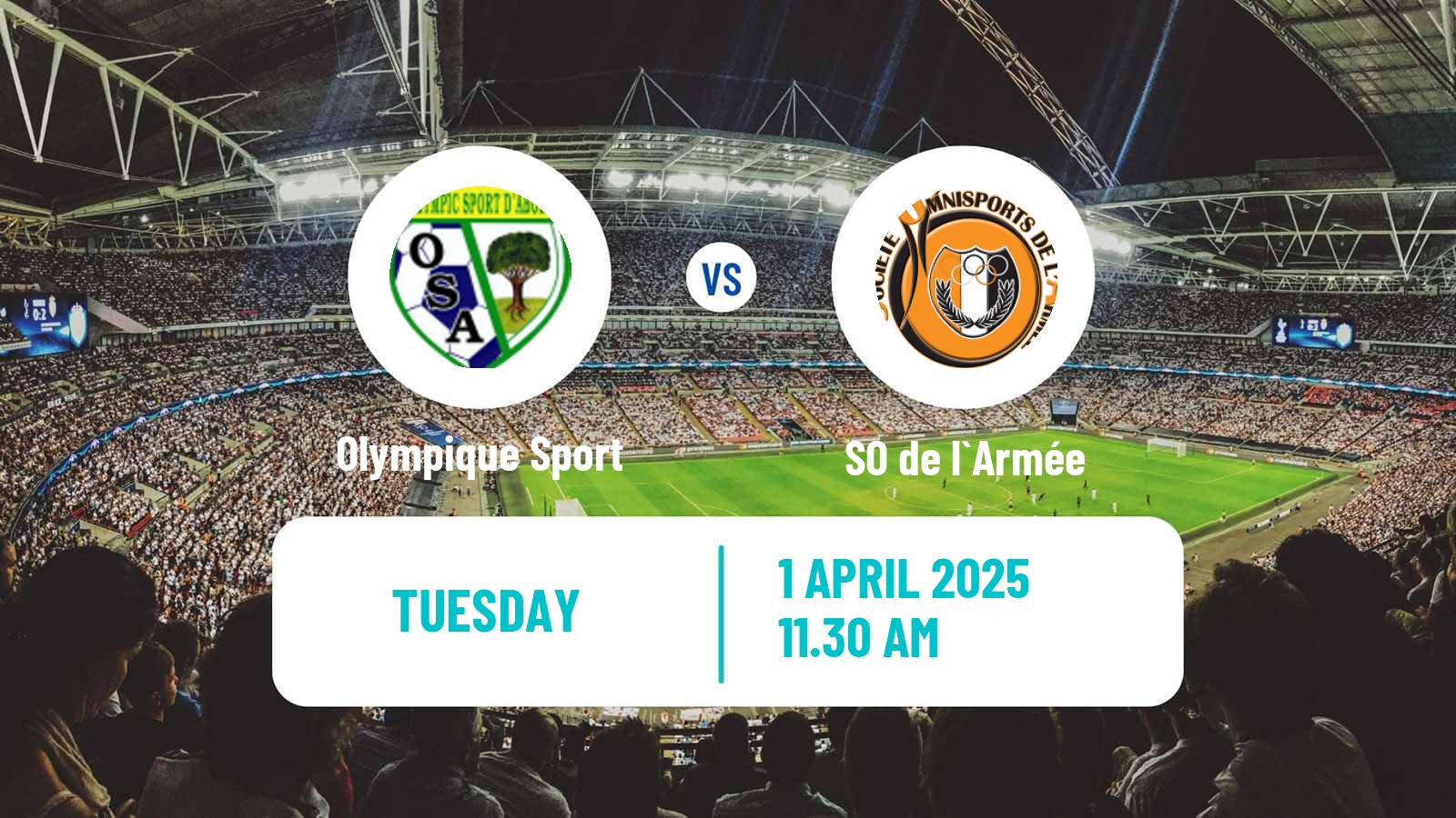 Soccer Cote d`Ivoire Ligue 1 Olympique Sport - SO de l`Armée