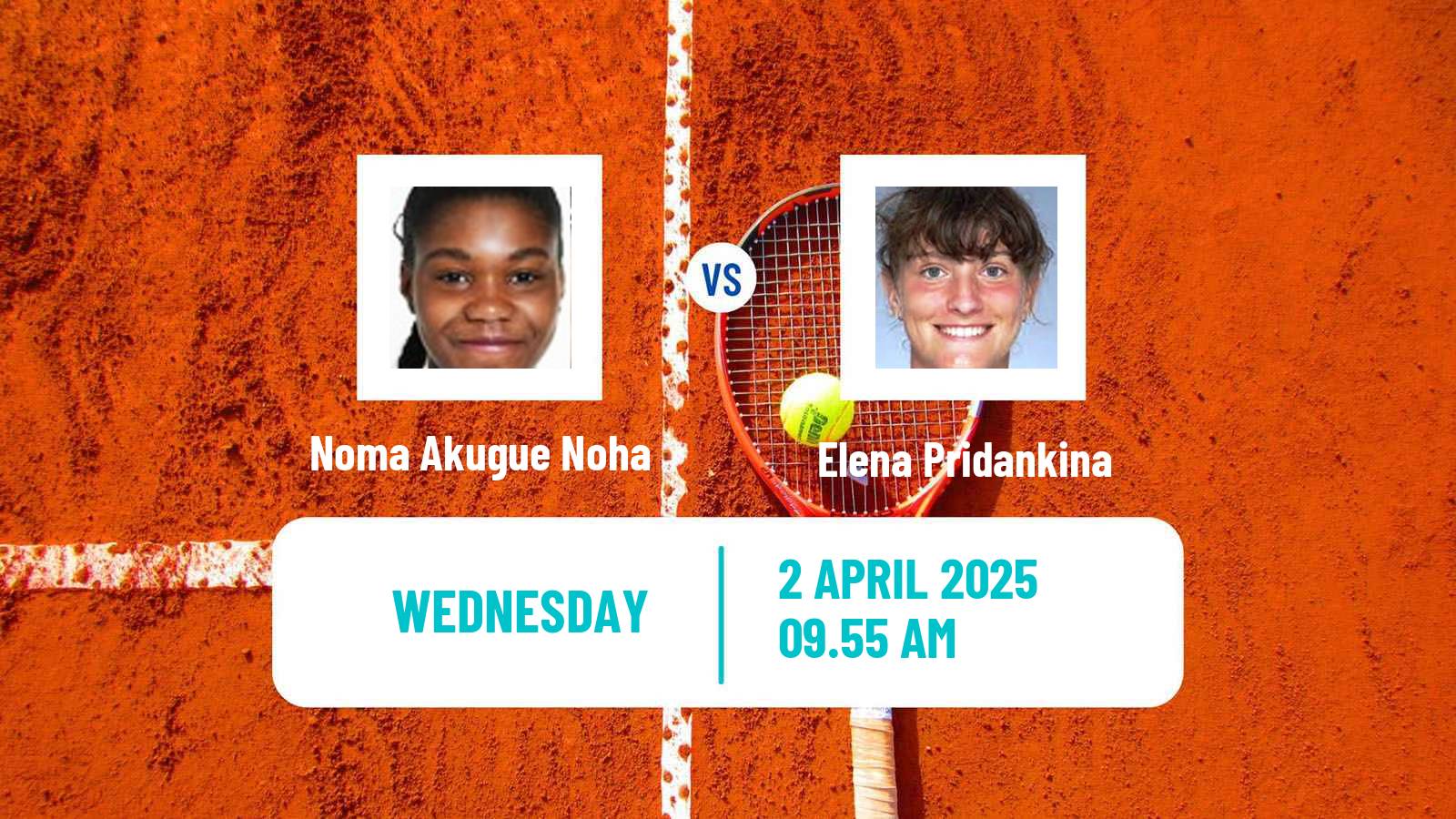 Tennis Antalya 3 Challenger Women Noma Akugue Noha - Elena Pridankina