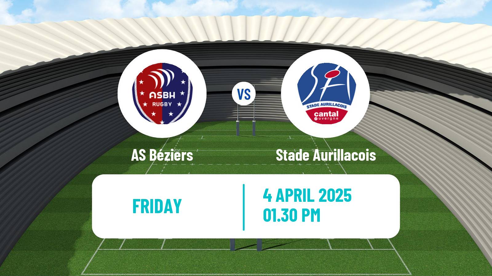 Rugby union French Pro D2 Béziers - Stade Aurillacois