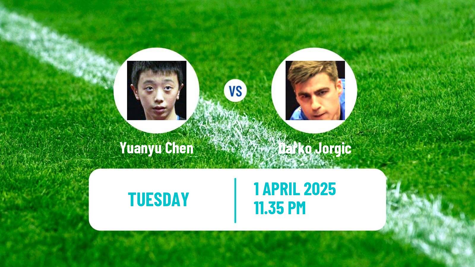 Table tennis Wtt Champions Incheon Men Yuanyu Chen - Darko Jorgic