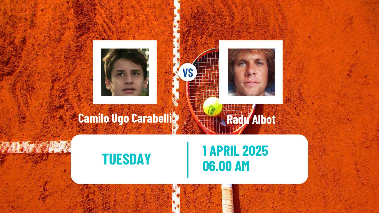 Tennis ATP Bucharest Camilo Ugo Carabelli - Radu Albot