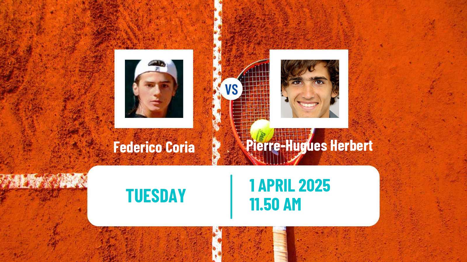 Tennis ATP Marrakech Federico Coria - Pierre-Hugues Herbert