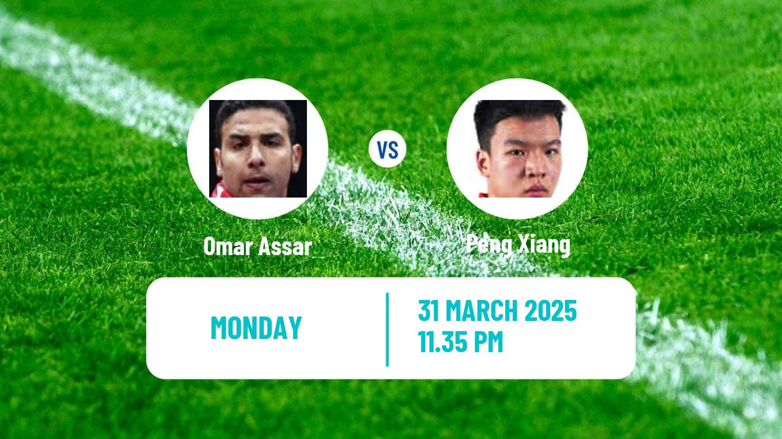 Table tennis Wtt Champions Incheon Men Omar Assar - Peng Xiang