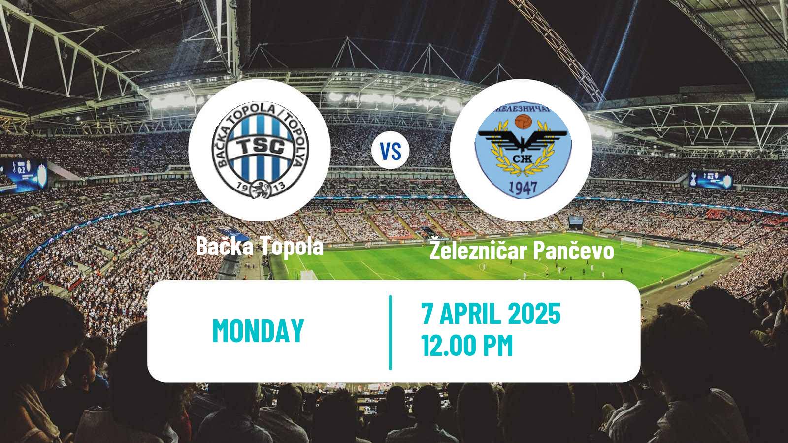 Football Serbian Superliga Bačka Topola - Železničar Pančevo