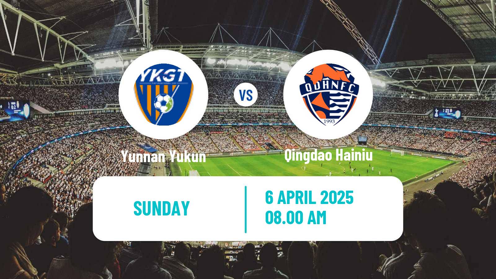 Soccer Chinese Super League Yunnan Yukun - Qingdao Hainiu