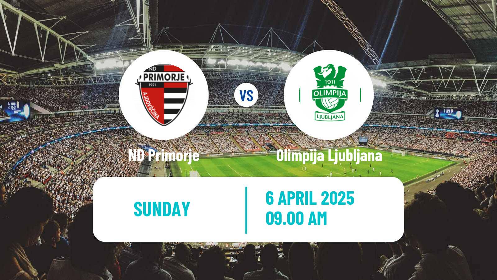 Soccer Slovenian PrvaLiga Primorje - Olimpija Ljubljana
