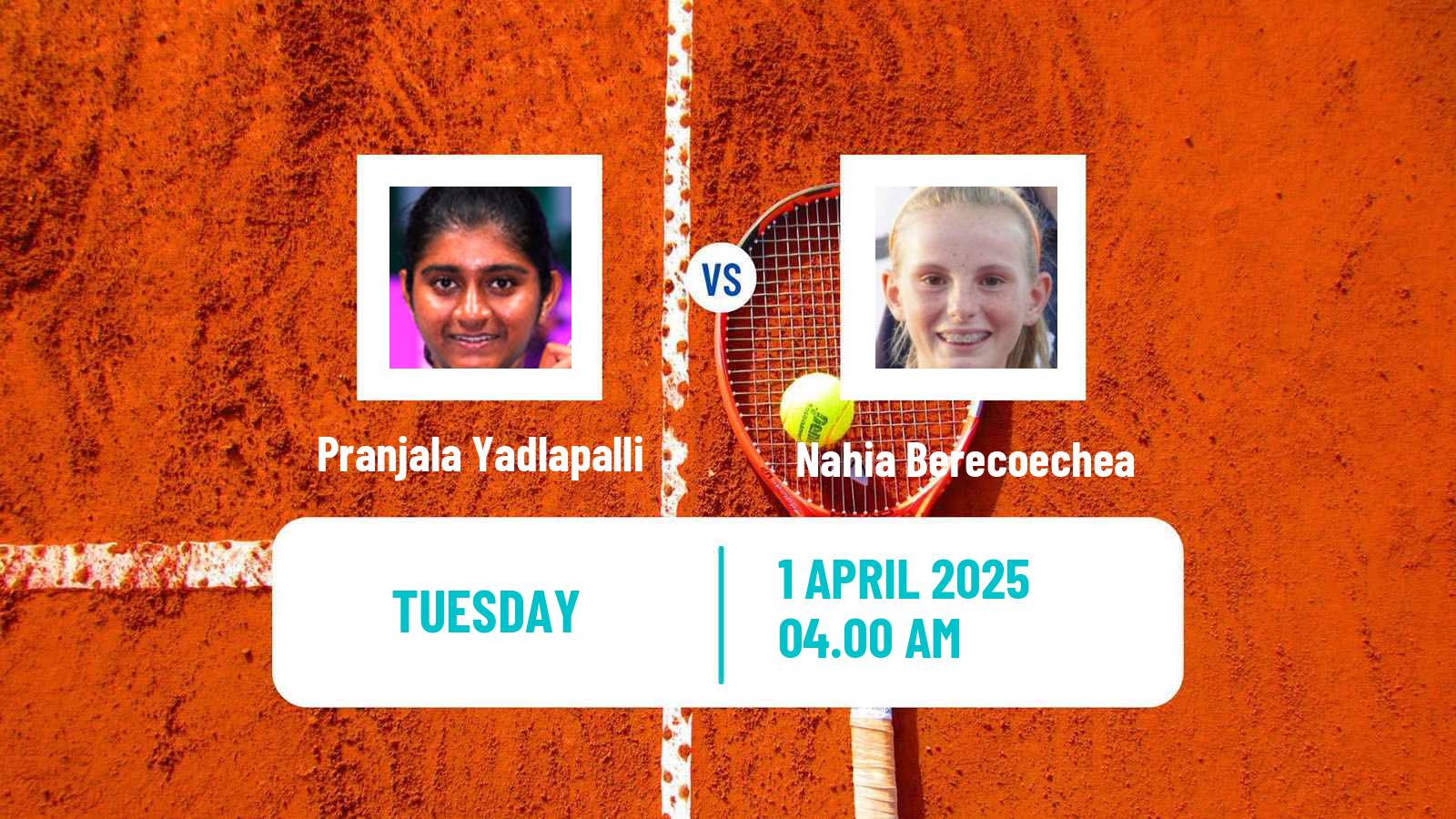 Tennis ITF W50 Bujumbura 2 Women Pranjala Yadlapalli - Nahia Berecoechea