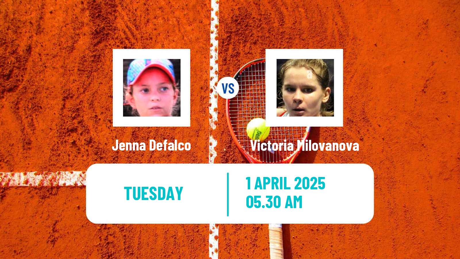 Tennis ITF W15 Monastir 13 Women Jenna Defalco - Victoria Milovanova