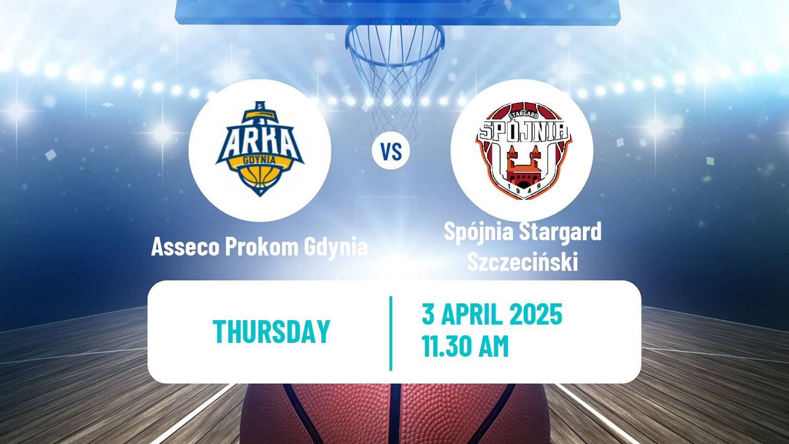 Basketball Polish Basket Liga Asseco Prokom Gdynia - Spójnia Stargard Szczeciński