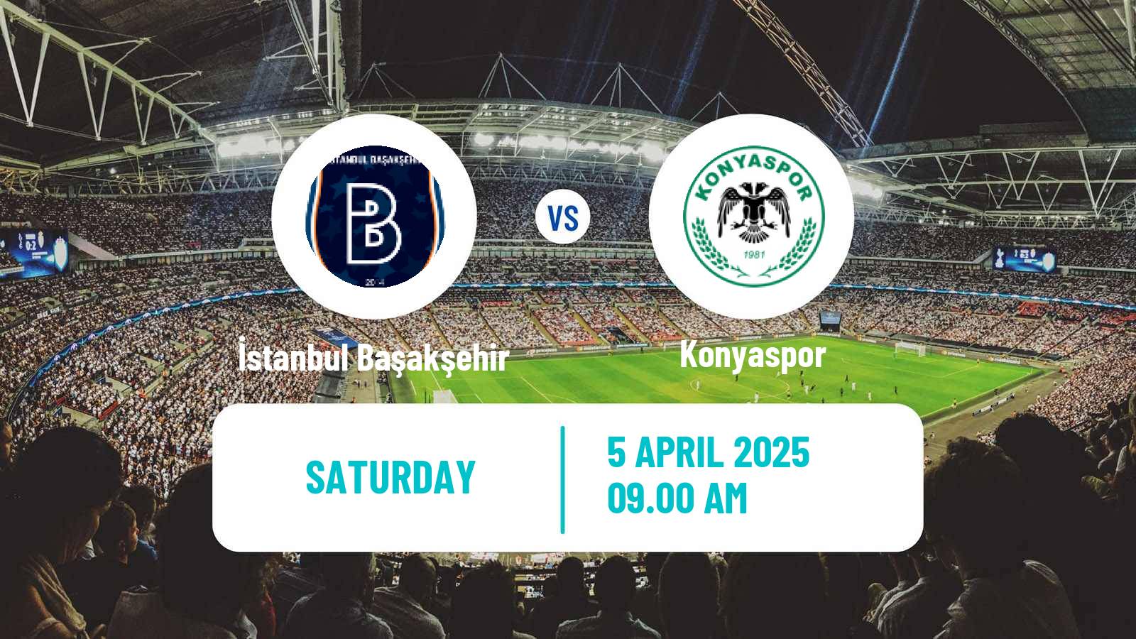 Soccer Turkish Super League İstanbul Başakşehir - Konyaspor