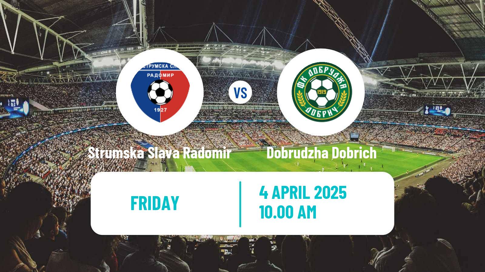 Soccer Bulgarian Vtora Liga Strumska Slava Radomir - Dobrudzha Dobrich