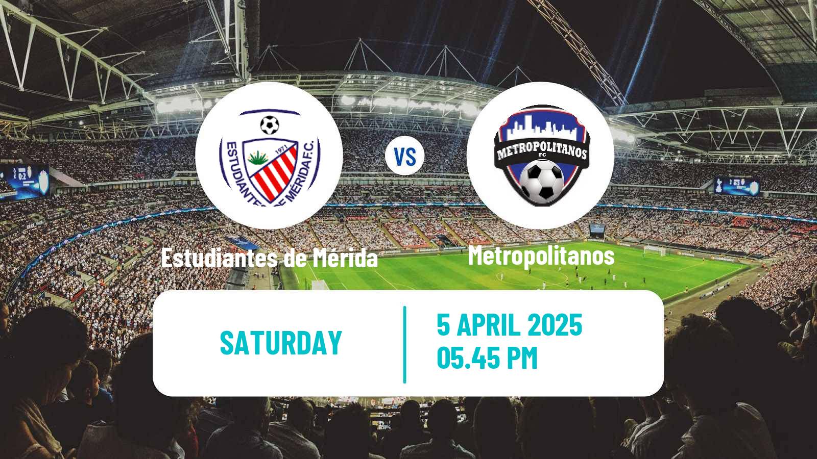 Soccer Venezuelan Primera Division Estudiantes de Mérida - Metropolitanos