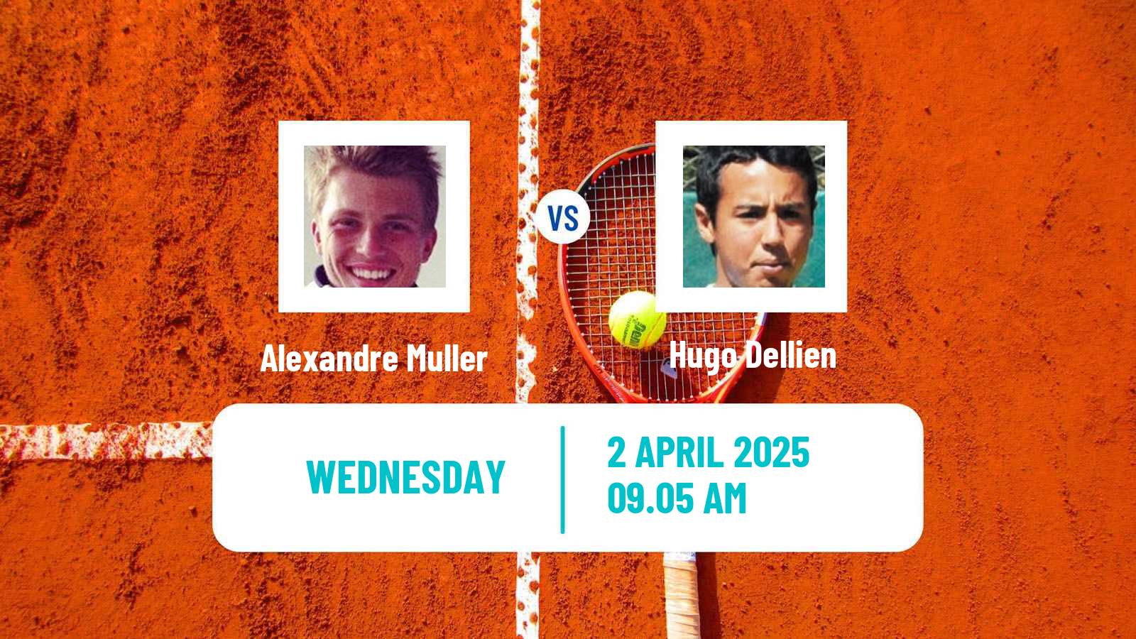Tennis ATP Marrakech Alexandre Muller - Hugo Dellien