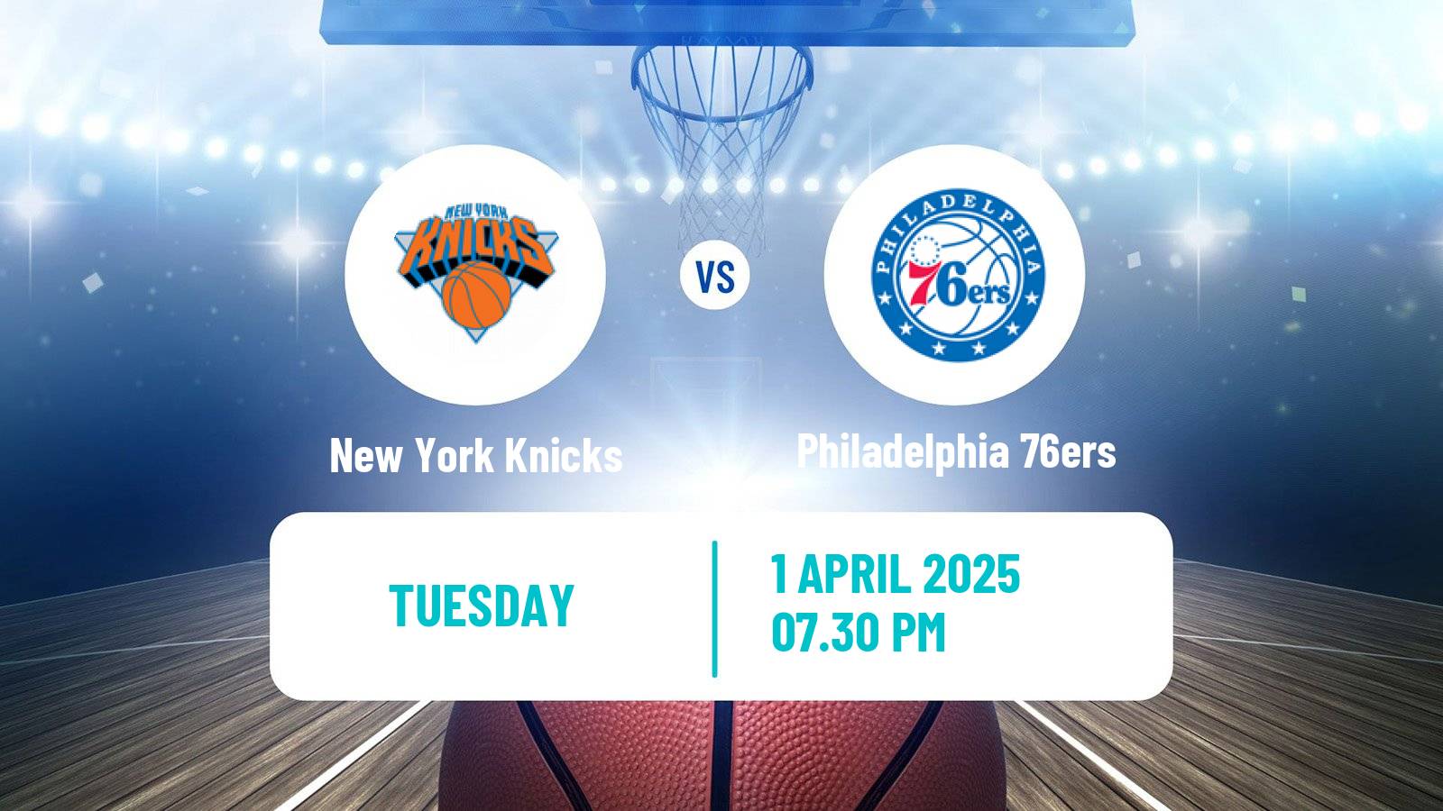 Basketball NBA New York Knicks - Philadelphia 76ers