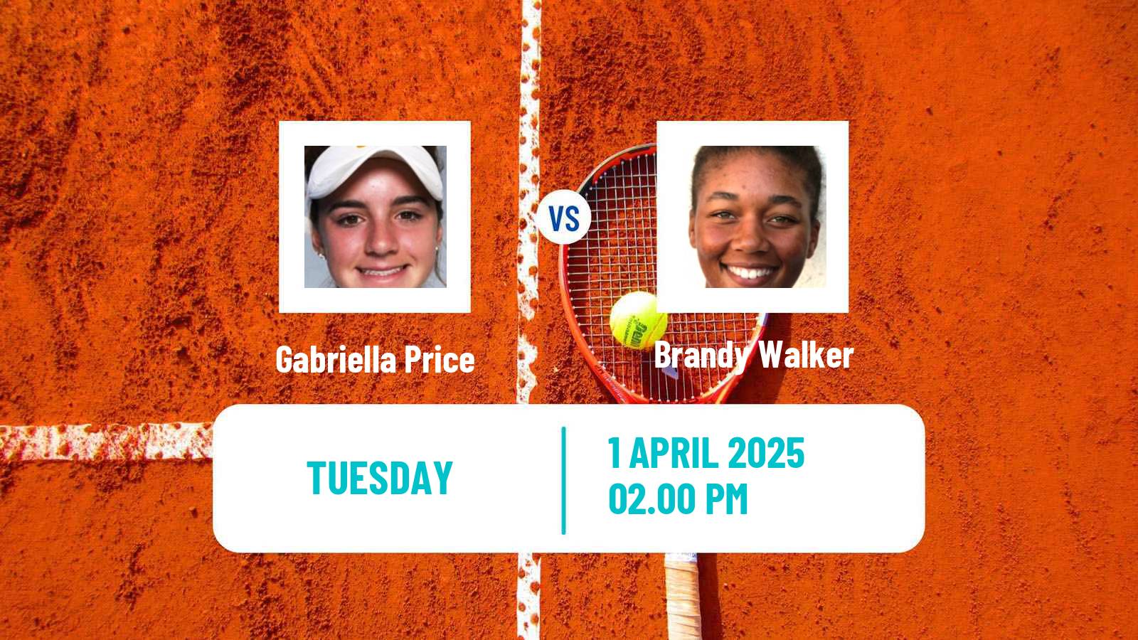 Tennis ITF W35 Jackson Ms Women Gabriella Price - Brandy Walker
