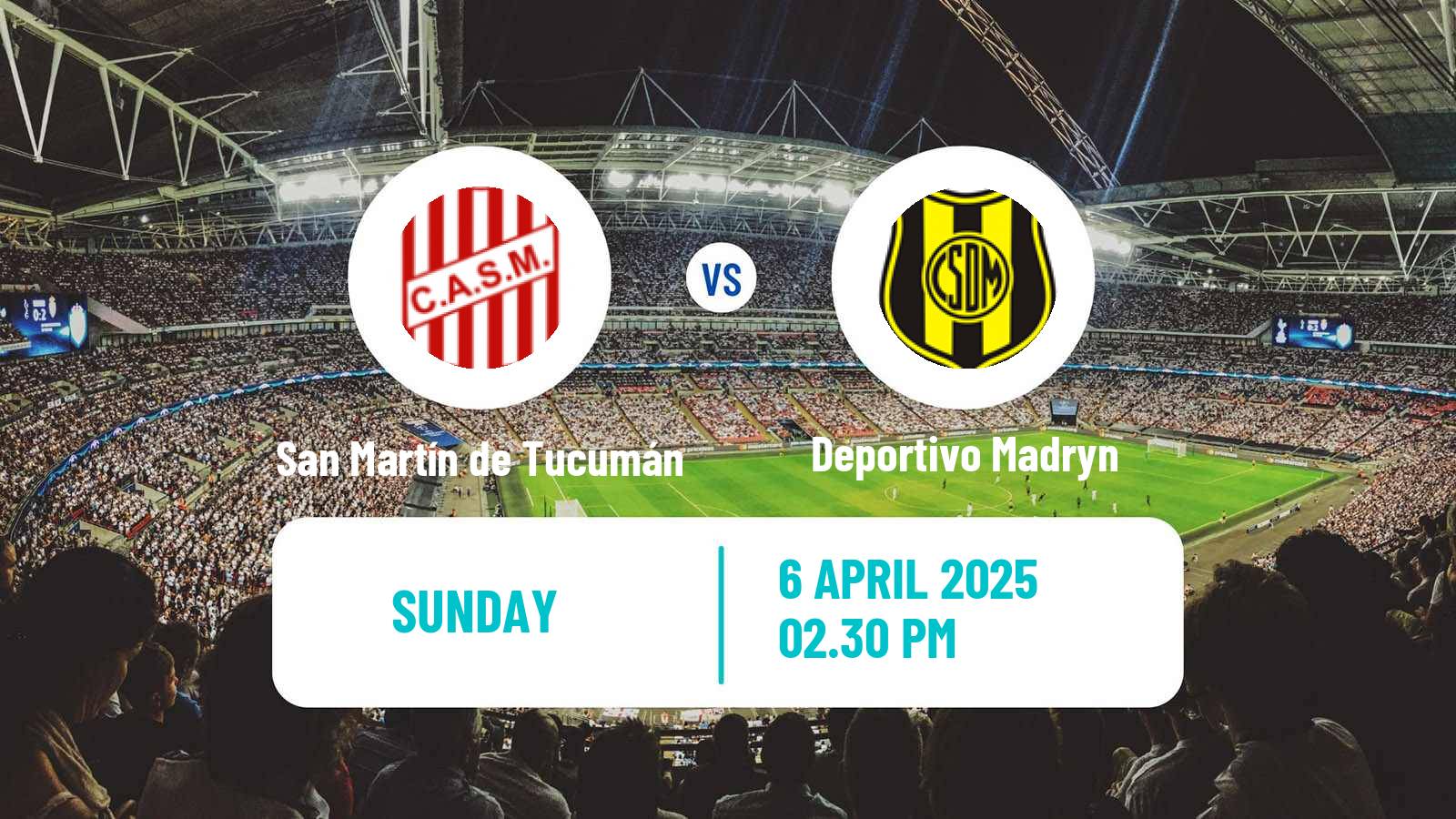 Soccer Argentinian Primera Nacional San Martín de Tucumán - Deportivo Madryn