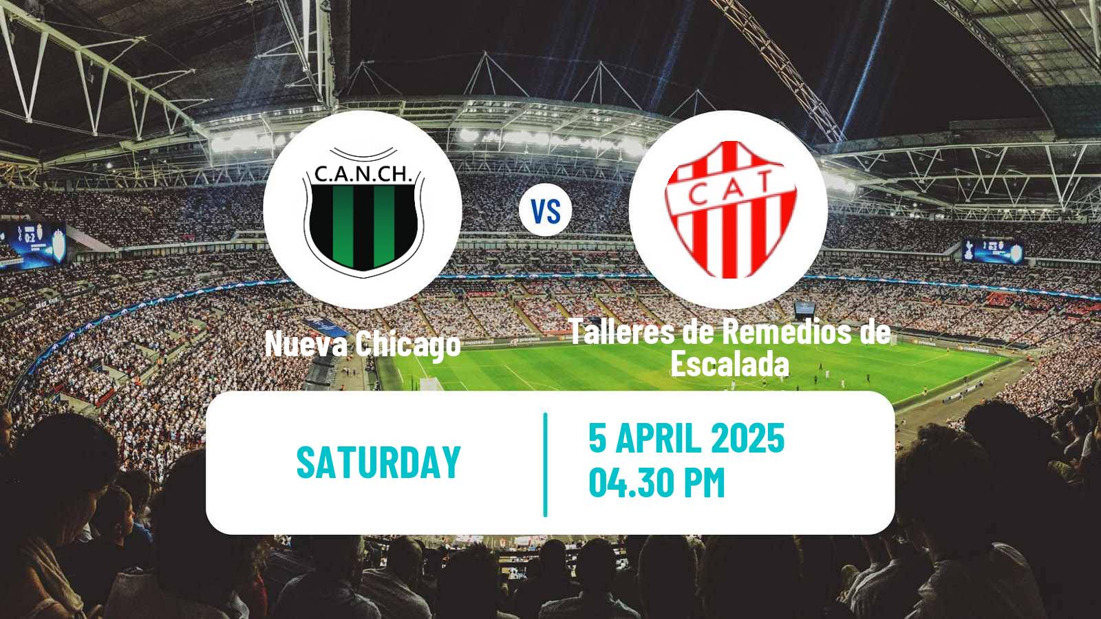 Soccer Argentinian Primera Nacional Nueva Chicago - Talleres de Remedios de Escalada