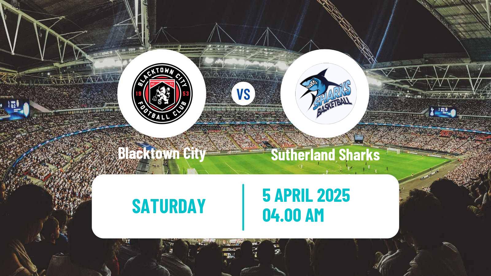 Soccer Australian NPL NSW Blacktown City - Sutherland Sharks