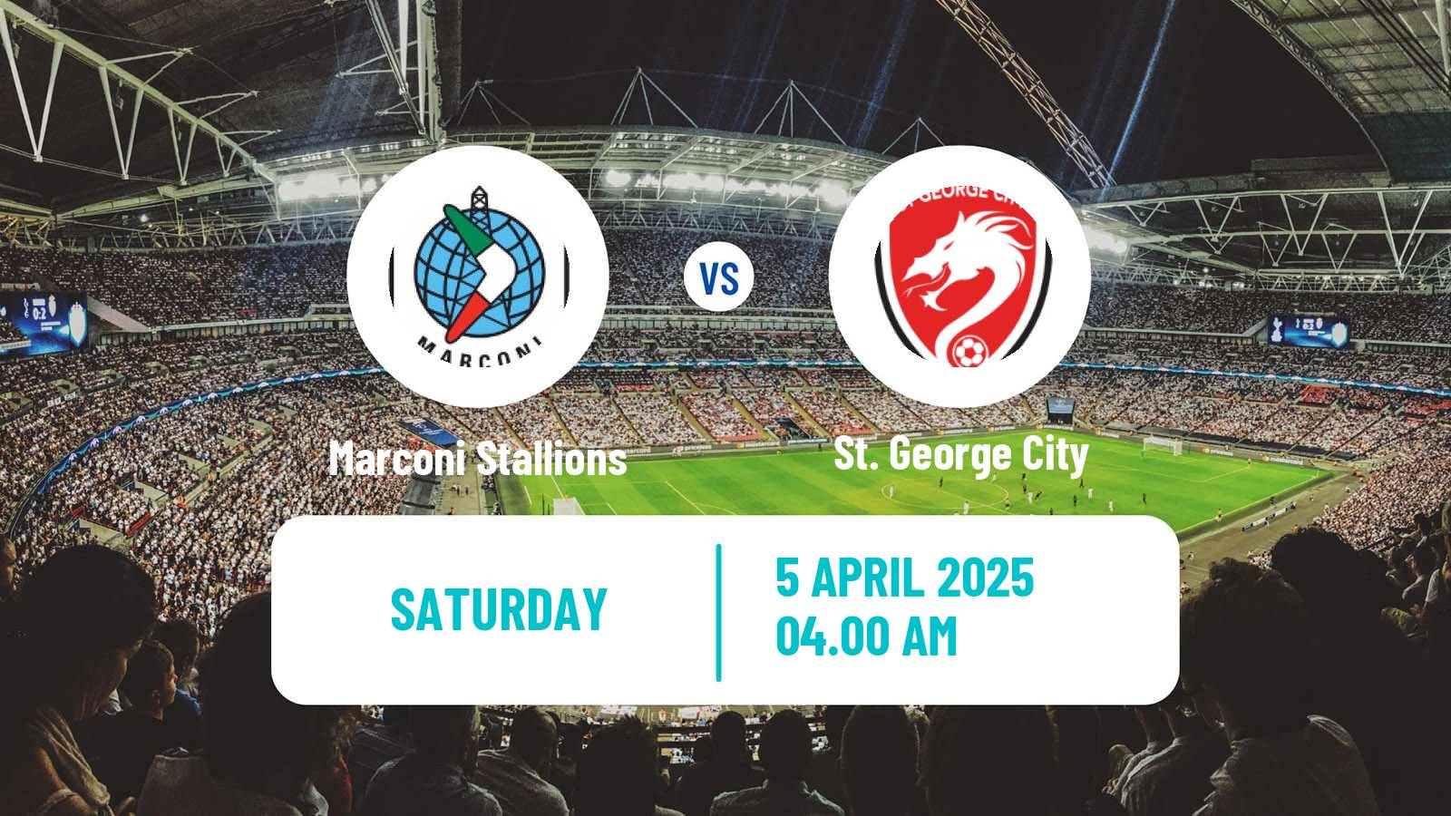 Soccer Australian NPL NSW Marconi Stallions - St. George City