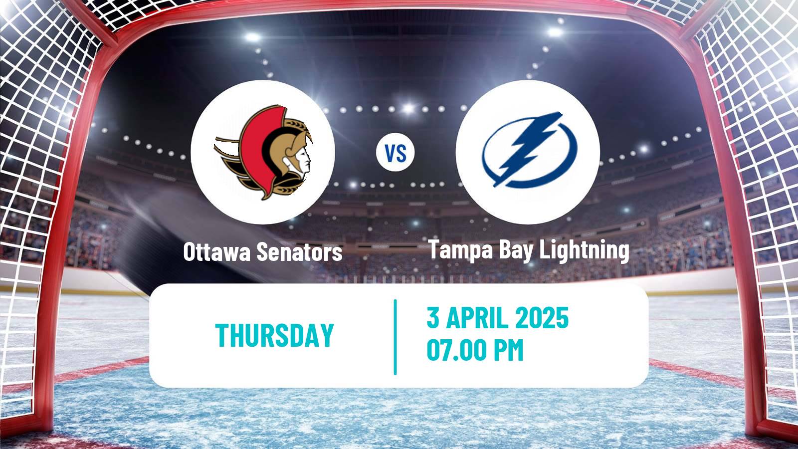 Hockey NHL Ottawa Senators - Tampa Bay Lightning
