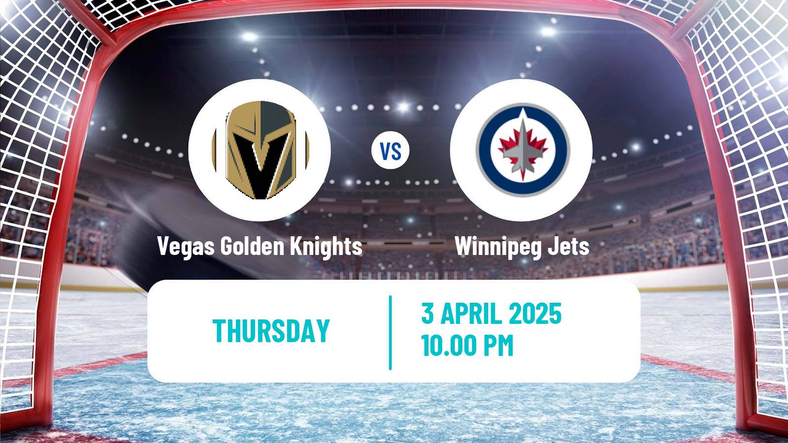 Hockey NHL Vegas Golden Knights - Winnipeg Jets