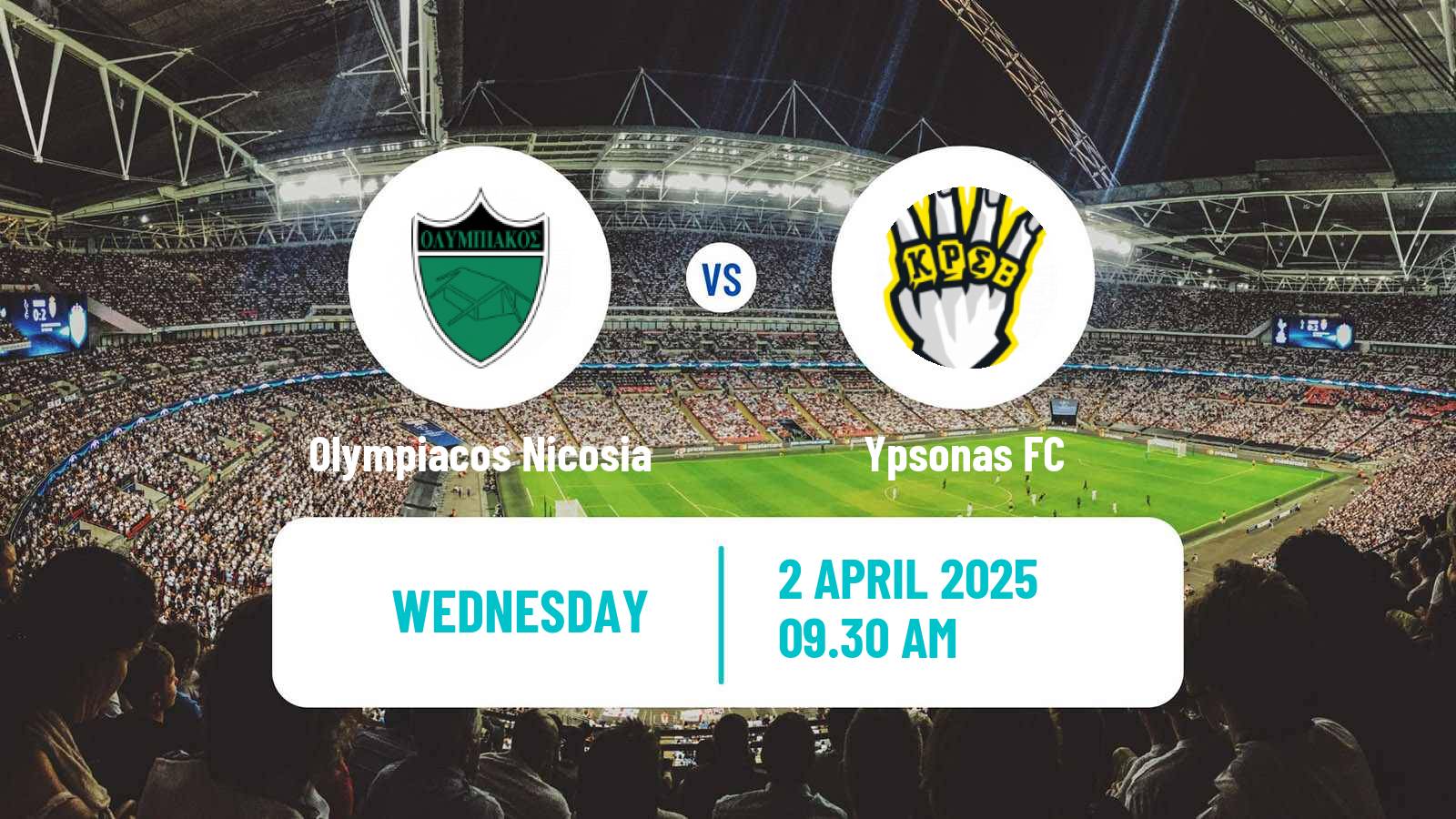 Soccer Cypriot Division 2 Olympiacos Nicosia - Ypsonas