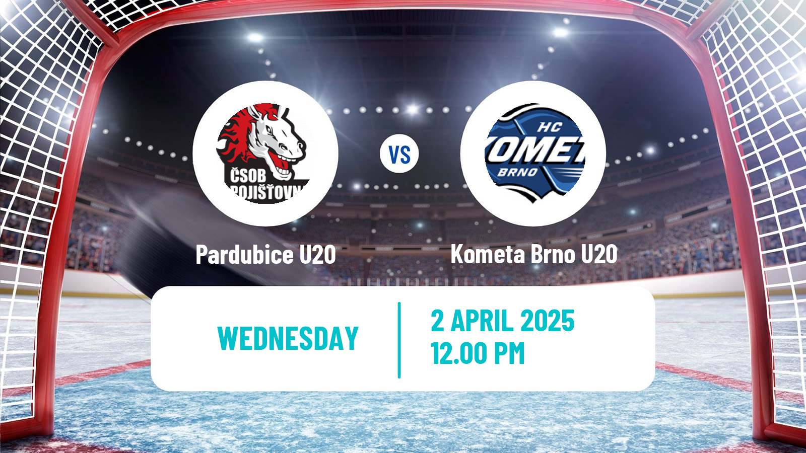 Hockey Czech ELJ Pardubice U20 - Kometa Brno U20