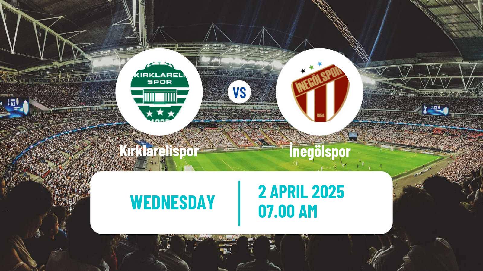 Soccer Turkish Second League White Group Kırklarelispor - İnegölspor