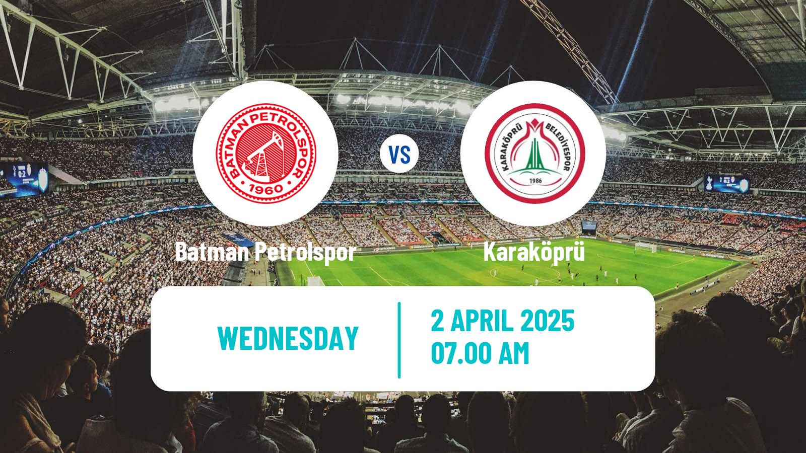 Soccer Turkish Second League White Group Batman Petrolspor - Karaköprü