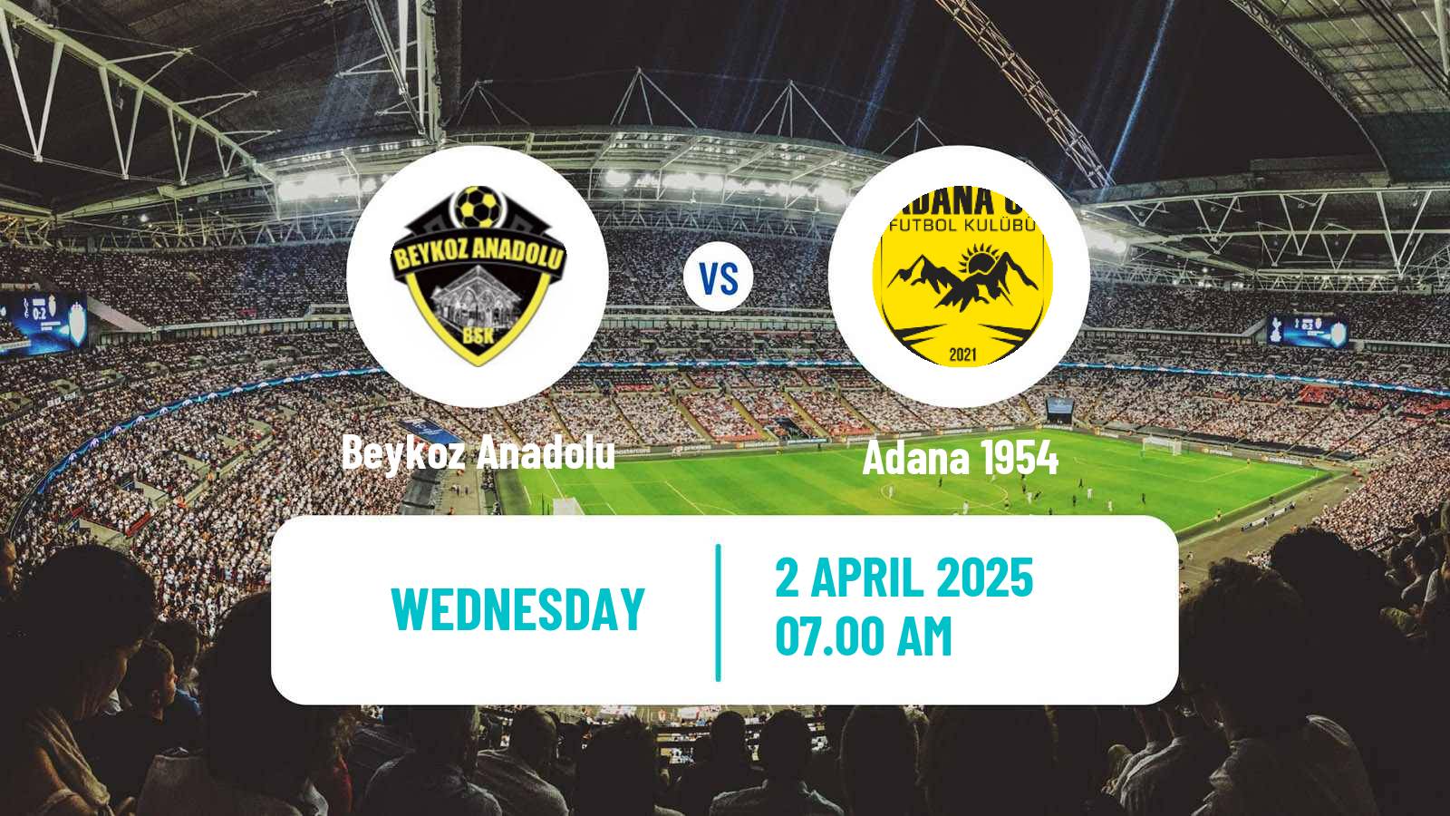 Soccer Turkish Second League White Group Beykoz Anadolu - Adana 1954