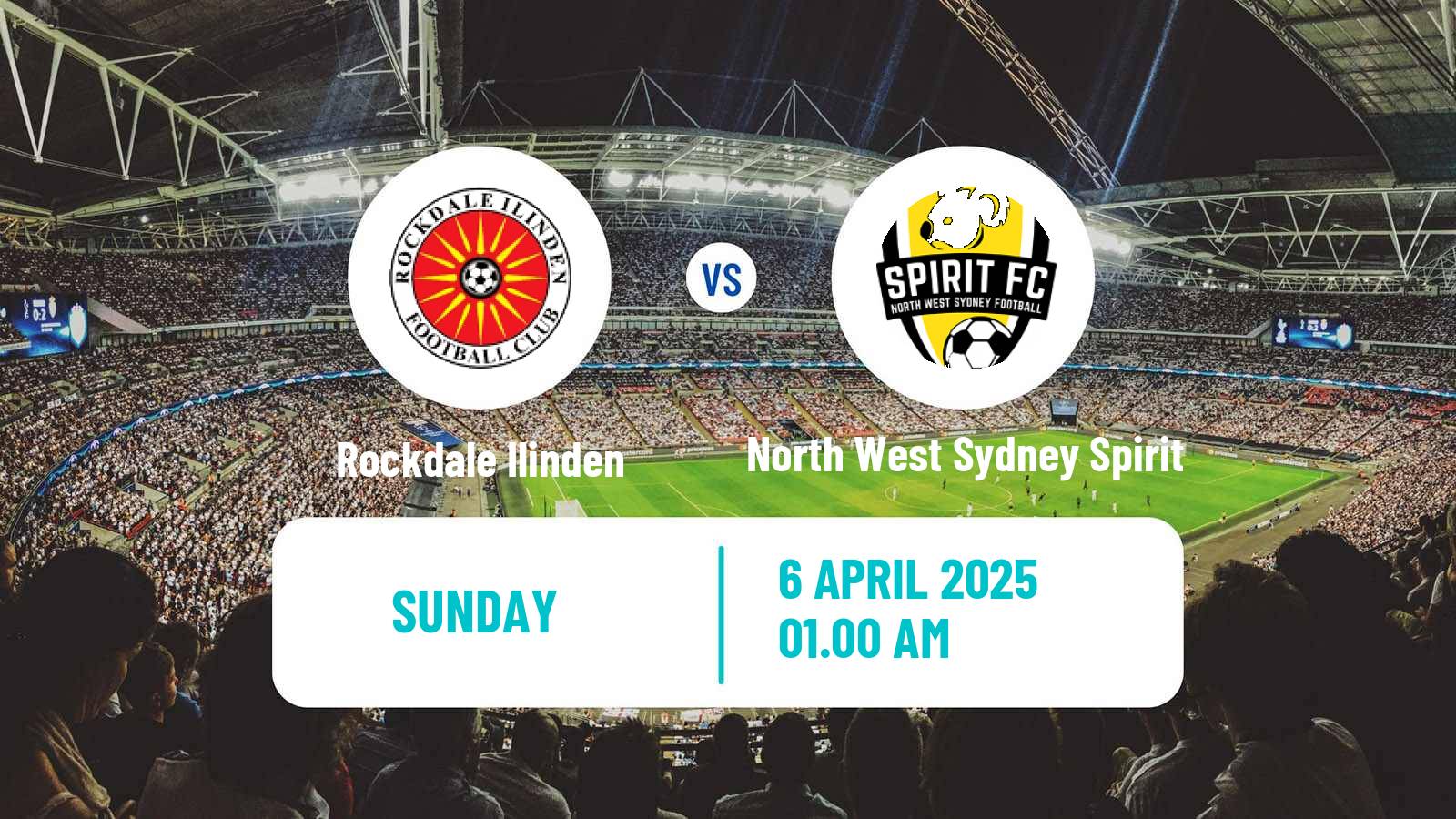 Soccer Australian NPL NSW Rockdale Ilinden - North West Sydney Spirit