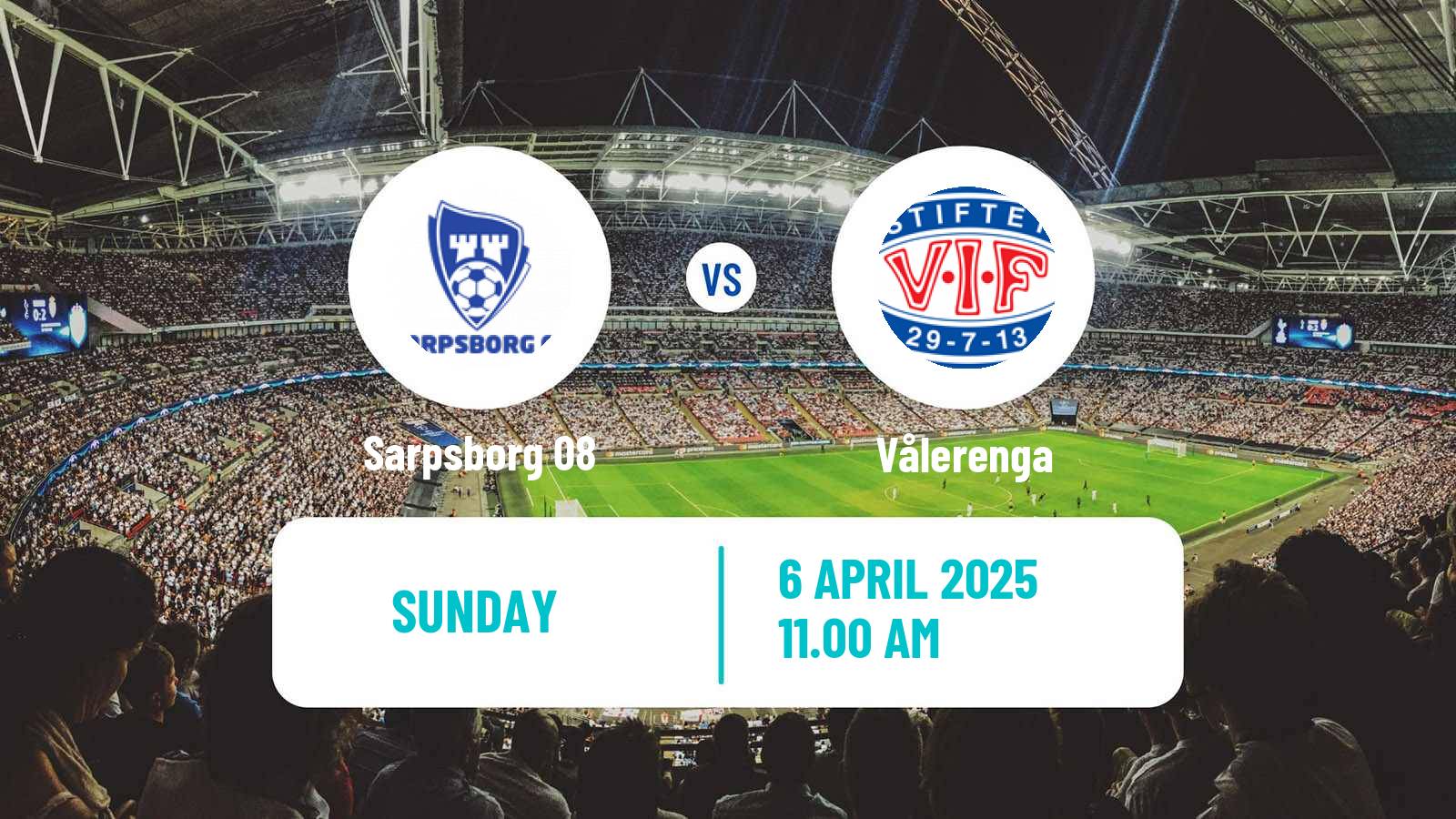 Football Norwegian Eliteserien Sarpsborg 08 - Vålerenga