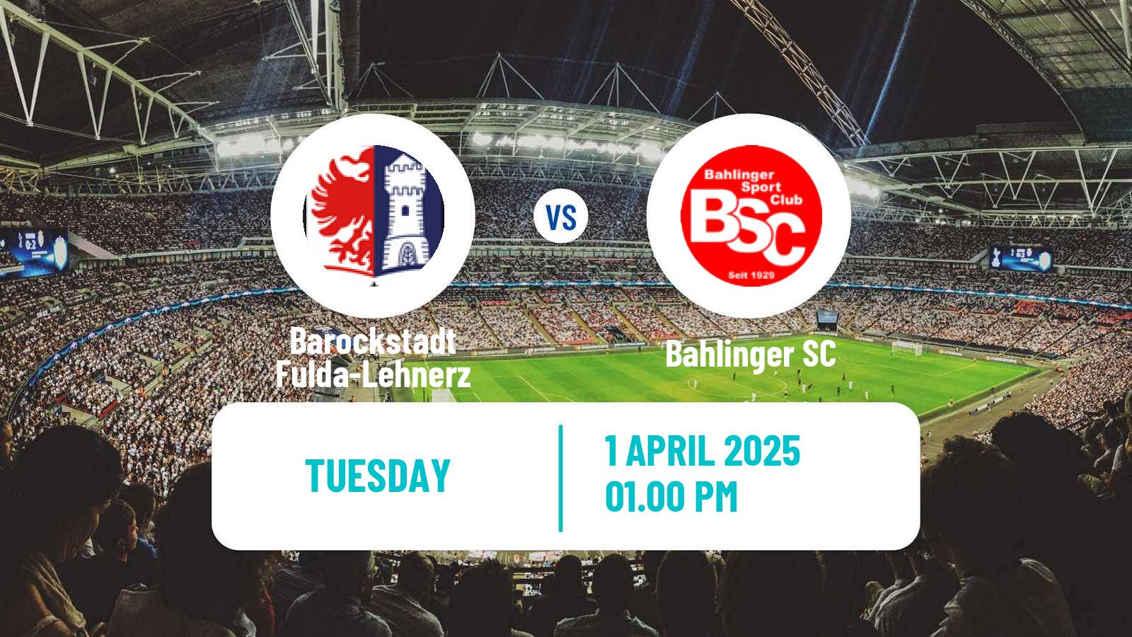 Soccer German Regionalliga Sudwest Barockstadt Fulda-Lehnerz - Bahlinger