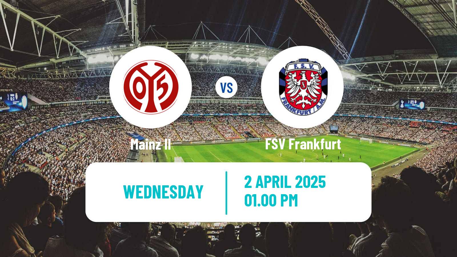 Soccer German Regionalliga Sudwest Mainz II - FSV Frankfurt