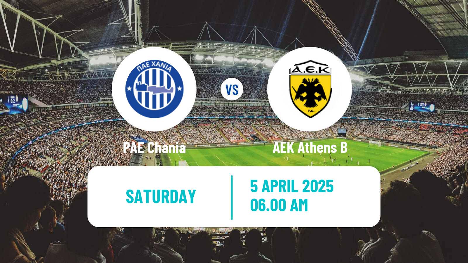 Soccer Greek Super League 2 PAE Chania - AEK B