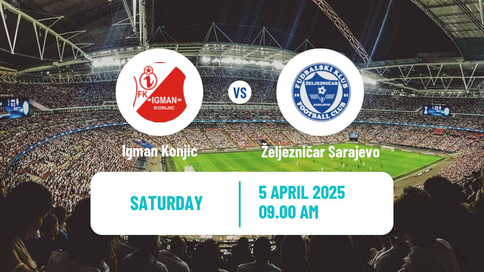 Soccer Bosnian Premier League Igman Konjic - Željezničar Sarajevo