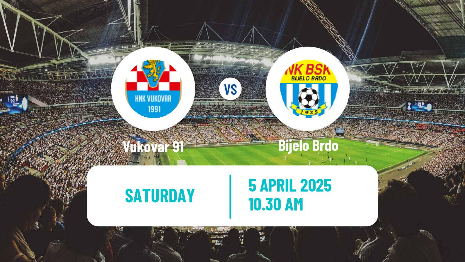 Soccer Croatian Prva NL Vukovar 91 - Bijelo Brdo
