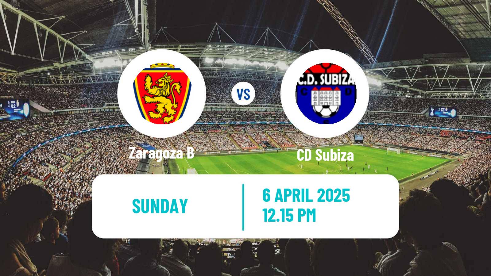 Soccer Spanish Segunda RFEF - Group 2 Zaragoza B - Subiza