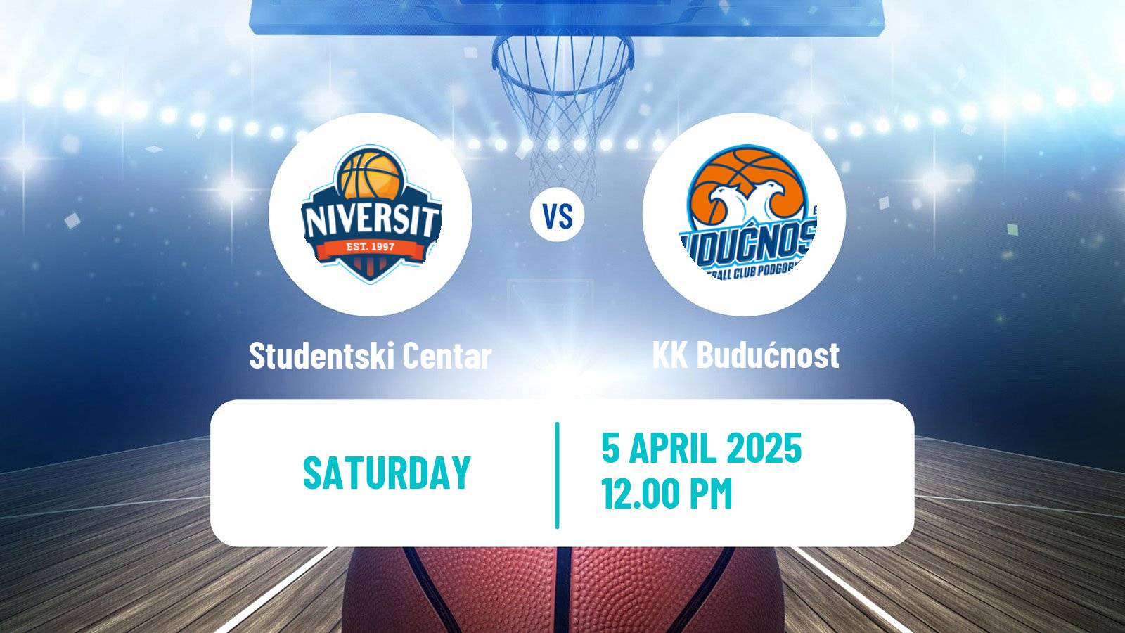 Basketball Adriatic League Studentski Centar - KK Budućnost