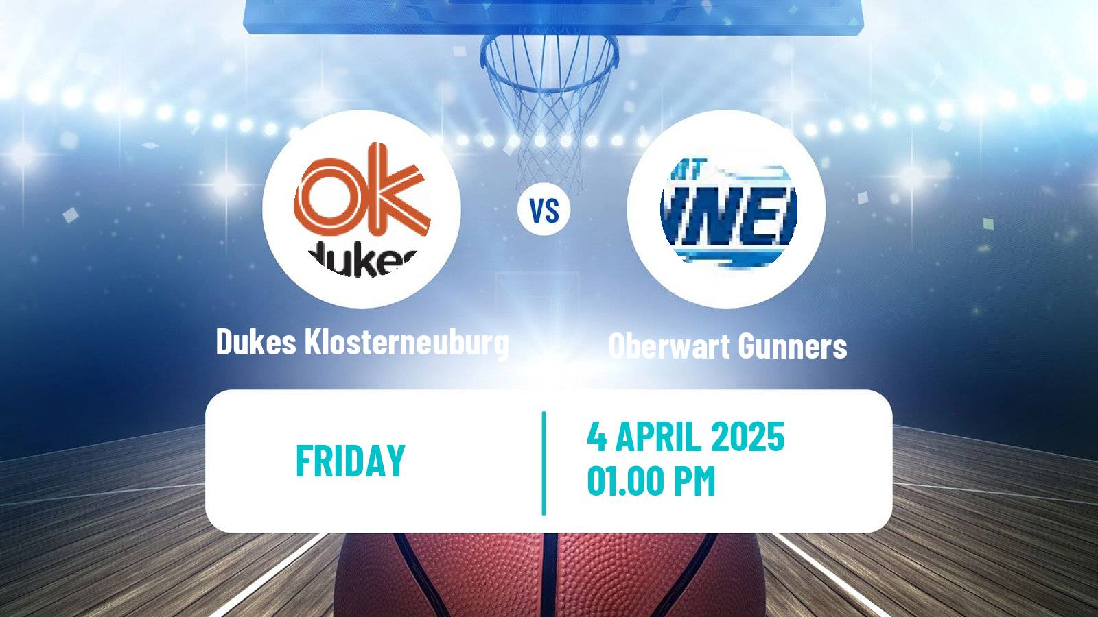 Basketball Austrian Superliga Basketball Dukes Klosterneuburg - Oberwart Gunners