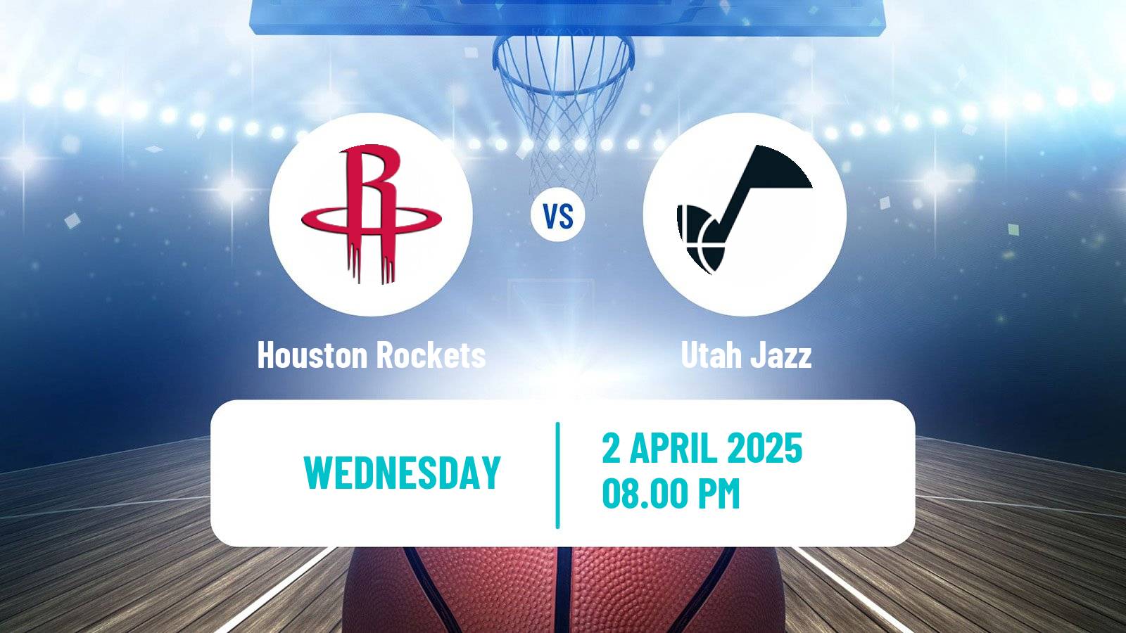 Basketball NBA Houston Rockets - Utah Jazz