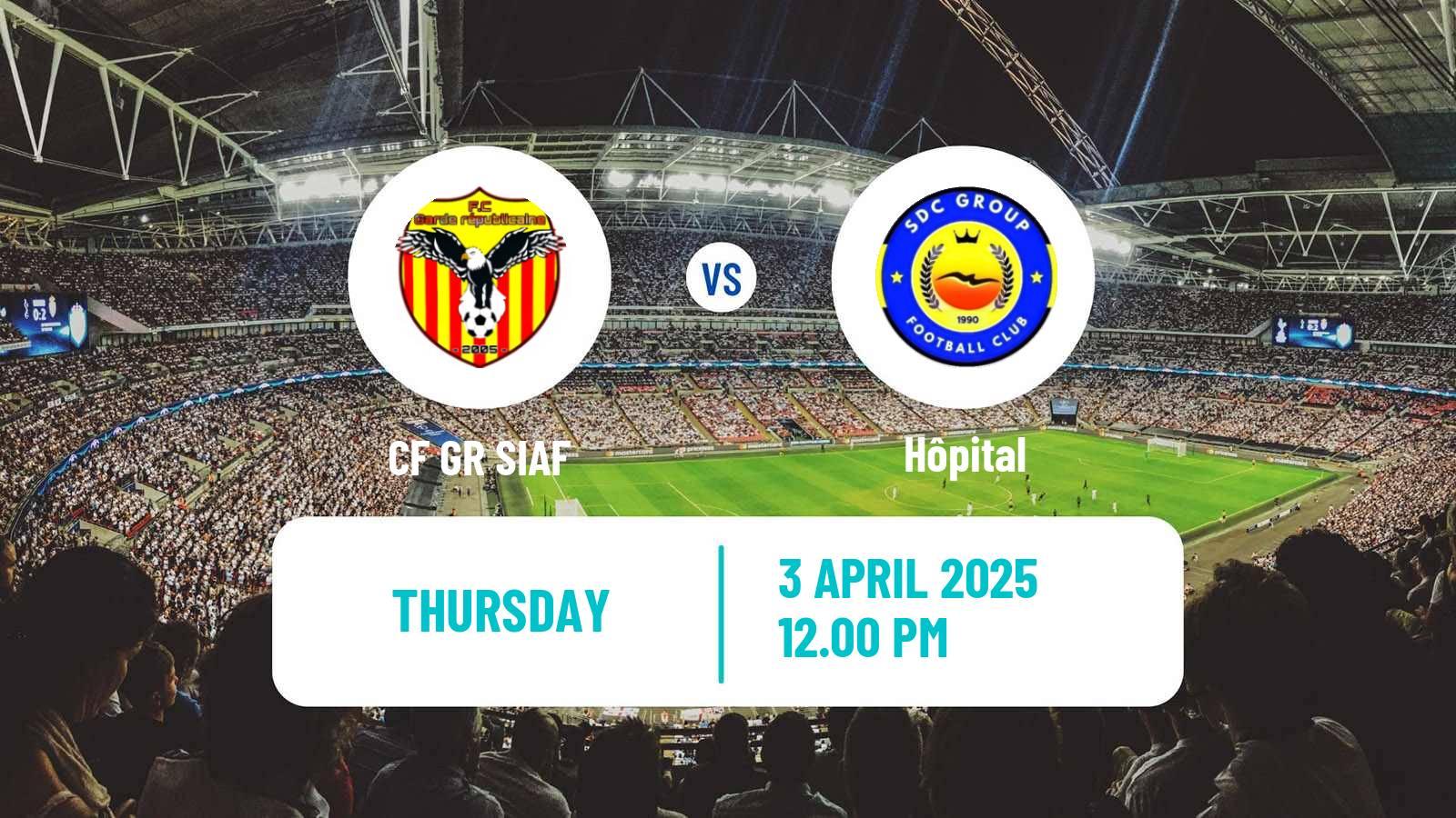 Soccer Djibouti Premier League GR SIAF - Hôpital