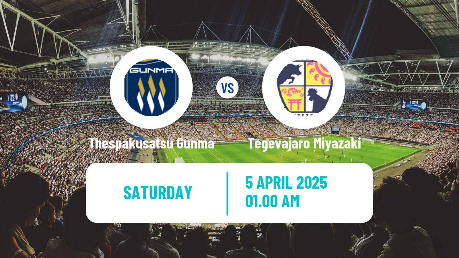 Soccer Japan J3 League Thespakusatsu Gunma - Tegevajaro Miyazaki