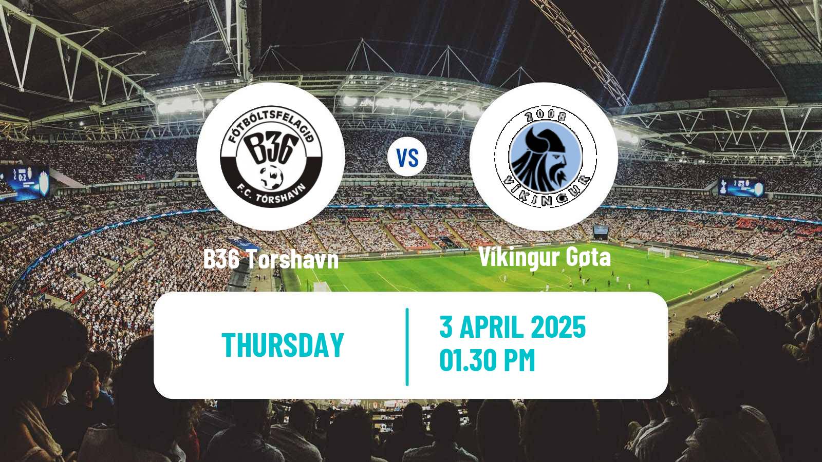 Soccer Faroe Islands Premier League B36 Torshavn - Víkingur Gøta